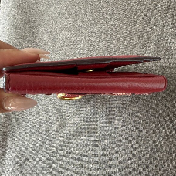 Chloe Marcie Square Red Leather Wallet - Picture 6 of 8